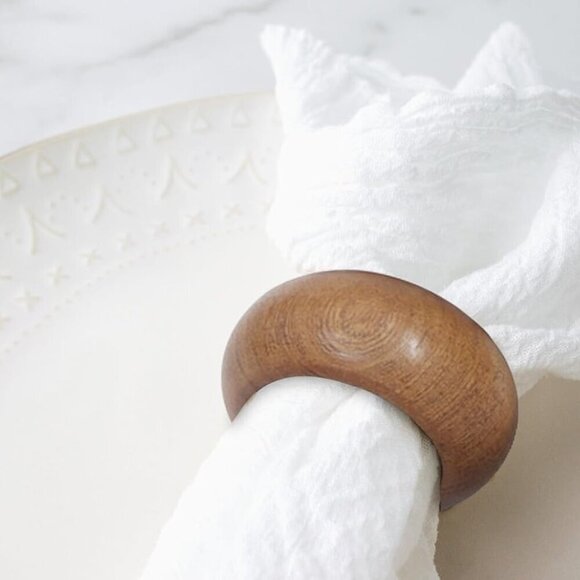 PCS 12 Napkin Rings Dining Table Napkin Holder, Classic Everyday Use Tha… - Picture 3 of 7